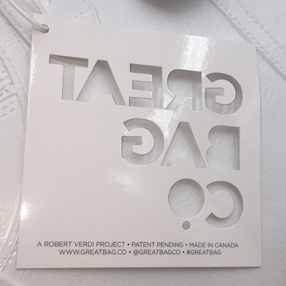 Great Bag Co. Designer Diamond White Rubber Tote Handbag Purse Rubber - Picture 7 of 16